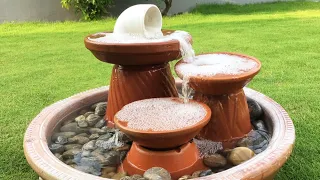 DIY How to make amazing Fountain using clay saucers