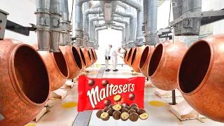 INSIDE THE FACTORY OF MALTESERS CHOCOLATE MAKING MACHINES