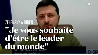 Devant le Congrès américain, Zelensky appelle Biden à être le "leader du monde"