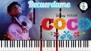 Coco - Recuerdame - (Piano Tutorial(Piano Lesson