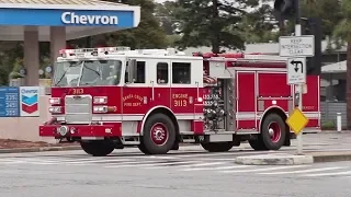 EPIC Air Horns! Fire Trucks Responding to a Structure Fire