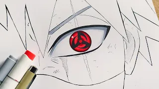 How To Draw Kakashi's Mangekyou Sharingan - Step By Step Tutorial | Naruto