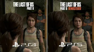 The Last of Us Part II Remastered vs Part II - graphics comparison gameplay