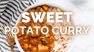 SWEET POTATO CURRY (ONE POT VEGAN) | EASY VEGAN DINNERS | VEGAN CURRY #Shorts