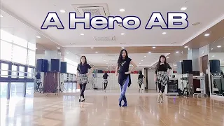 A Hero AB 초급 - Line dance (Demo & Count)진킴라인댄스