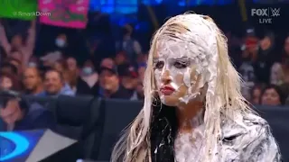 WWE SMACKDOWN TONI Storm Confront Charlotte Flair