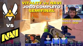 VITALITY vs NAVI - SEMIFINAL COMPLETA (Todos os Mapas) BLAST Premier World Final 2023