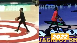 Hawks fan SWISHES $10K Half-Court Shot TWICE...4 years apart