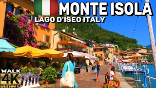 WALKING TOUR OF MONTE ISOLA , THE PEARL OF LAKE ISEO ITALY | 4K 60FPS