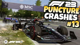 F1 23 PUNCTURE CRASHES #13