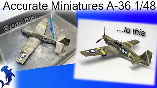 Accurate Miniatures A-36 Mustang Dive Bomber 1/48 Full build!