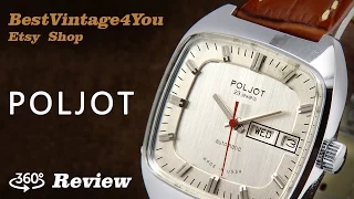 Hands-on video Review of Poljot Automatic Fabulous Soviet Mens TV Watch From 70s