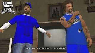 Crips vs Bloods The Green Sabre Mission in GTA San Andreas! (Real Gangs)