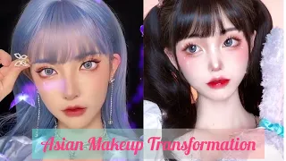 Asian Makeup Transformation ~ Asian makeup hacks step by step compilation 😲