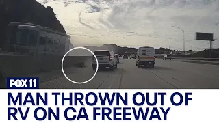 Man thrown out of RV on California freeway – miraculously survives fall