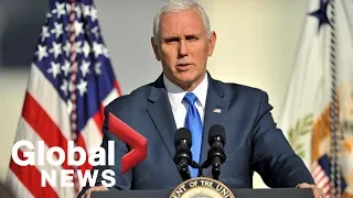 VP Mike Pence announces Trump's Space Command after SpaceX scrubbed launch