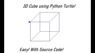 How to create an Easy 3D Cube in Python Turtle.