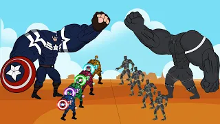 Evolution CAPTAIN AMERICA Vs Evolution of BLACK PANTHER Giant : Who Is The King Of Super Heroes ?