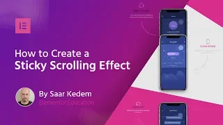 ⚡ Create a Sticky Scrolling Effect Using Elementor