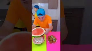 Watermelon vs kiwis ice cream challenge! 🍨 🍉 🥝 #funny #shorts by Ethan Funny Family