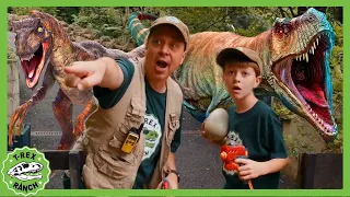 Giant Dinosaur Pretend Play at Gulliver's Park for Kids! | T-Rex Ranch Dinosaur Videos