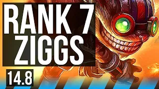 ZIGGS vs KATARINA (MID) | Rank 7 Ziggs, 5k comeback | TR Grandmaster | 14.8