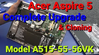 How To Upgrade M.2 SSD, Memory & Add Additional SSD In Acer Aspire 5 A515-55 Laptop