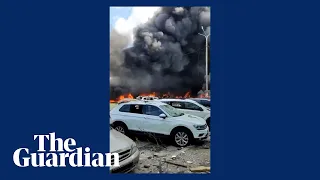 Ukraine: footage appears to show moment after Russian missile hits Vinnytsia shopping mall