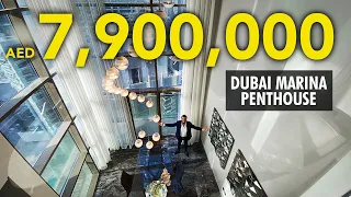 7.9 MILLION DUBAI Marina Duplex Penthouse in No. 9 Tower | Property VLOG 26