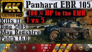 World of Tanks Panhard EBR 105 Replay - 11 Kills 5.4K DMG(Patch 1.6.0)