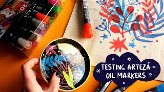 ARTEZA OIL MARKERS review | DIY canvas tote and air dry clay tray