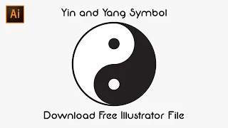 Create Yin & Yang Symbol in Adobe Illustrator | Download Illustrator (Ai) File | FreeDez Studio
