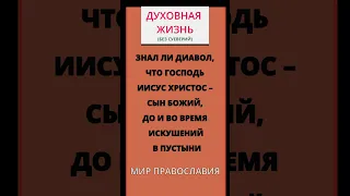 Знал ли диавол, что Господь Иисус Христос – Сын Божий, до и во время искушений в пустыни