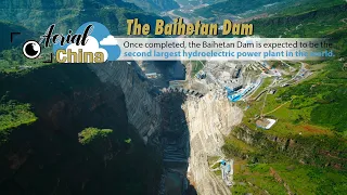 Aerial China: Giant dam under construction in SW China