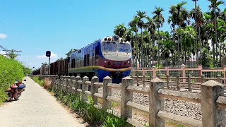 Freight train in Vietnam 2020- Đoàn tàu hỏa chở hàng qua xứ cau thật đẹp