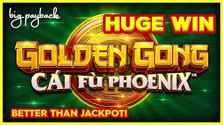 BETTER THAN JACKPOT! Golden Gong Cai Fu Phoenix Slot - HUGE WIN SESSION!