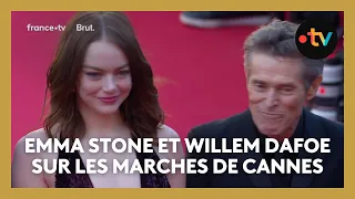 #Cannes2024. Emma Stone et Willem Dafoe sur le tapis rouge pour "Kinds of Kindness"