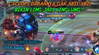 CYCLOPS MAKIN OP DARAHNYA GAK ABIS-ABIS - BIKIN LING JADI LINGLUNG - CYCLOPS MLBB