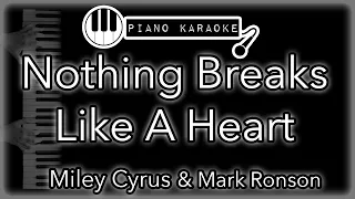 Nothing Breaks Like A Heart - Mark Ronson ft. Miley Cyrus - Piano Karaoke Instrumental