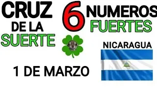 Cruz de la suerte y numeros ganadores para hoy 1 de Marzo para Nicaragua