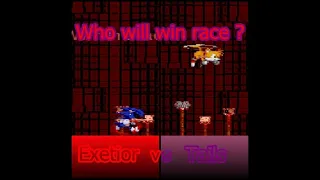 Sonic.exe Nightmare Beginning Exetior vs Tails in the Race