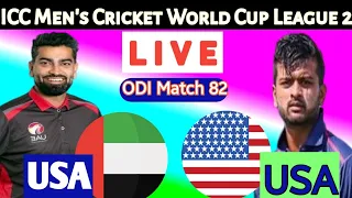 USA vs UAE  I ICC Cricket World Cup League  || 4th Match | United Arab Emirates vs United States