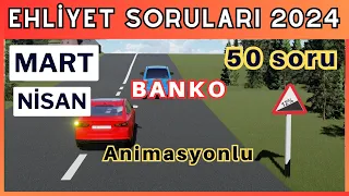 EHLİYET SINAV SORULARI 2024 MART, NİSAN 2024 EHLİYET SINAV SORULARI