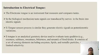 Electrical tongue and Electrical nose in food science