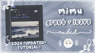 how to make a welcome message with mimu | MOBILE + PC | 2024 slash commands 、ely. °｡˚☁