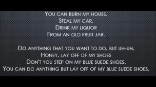 Blue Suede Shoes - Elvis Presley (Lyrics)