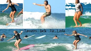 Longboarding Tea Tree @Noosa (in heavy traffic) Tamzen/Tia/Layla/Rick/Jack