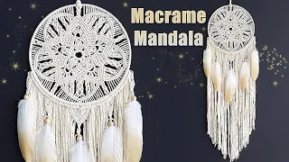 DIY Tutorial l How To Make Macrame Mandala Dreamcatcher ?