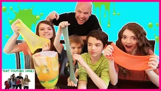 Mixing All Our Slimes!  Slime Smoothie! / That YouTub3 Family