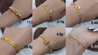 Latest gold bracelets with weight